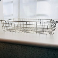 【4個セット・無印良品】ステンレスワイヤーバスケット（カゴ、スタッキング、箱、収納、ボックス、MUJI）の画像
