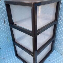 お譲りします！ 衣類や書類の収納に！！ 引き出し収納ケース3段（中古・Aランク）の画像