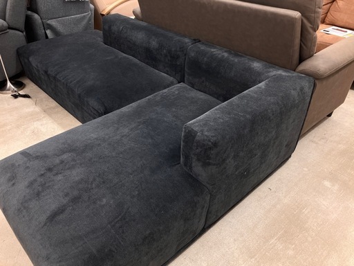 ☀️参考上代16.9万円☀️Francfranc フランフラン☀️カウチソファ☀️メーネ☀️ファブリック☀️起毛生地☀️ダークグレー☀