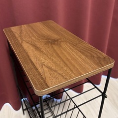 ニトリ  サイドテーブル　シェルフィ2　ミドルブラウンの画像