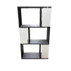 木製　S字型　ディスプレイラック　オープンラック　飾り棚　ブラック（在庫：1）の画像