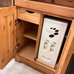 ☀️CHARDONNAY シャルドネ☀️レンジボード☀️天然木☀️パイン材☀️米びつ付き☀️コンセント付き☀️カントリー超高年式☀️おしゃれ☀️ナチュラル☀️2754の画像