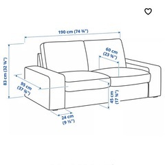 IKEAイケアKIVIK シーヴィク 2人掛けソファの画像