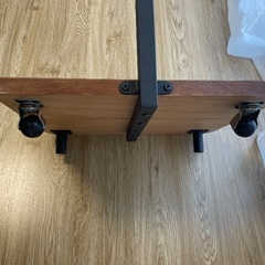 ハンガーラック　ハンガーポール　キャスター付き　アイアン　ブラウンの画像