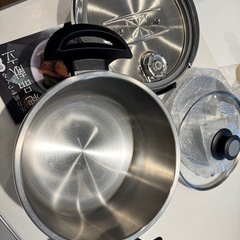 【美品】ＩＨ・ガス対応　両手圧力鍋5Ｌ/キッチンシェフ【アイリスオーヤマ】の画像