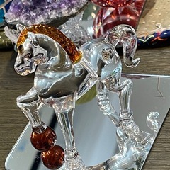 ガラス置物干支　馬の画像