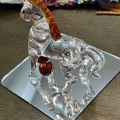 ガラス置物干支　馬の画像