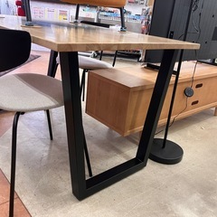 😎kanademono カナデモノ😎ダイニングテーブル😎ラバーウッド😎マットブラック😎シンプルモダン😎鉄脚😎おしゃれ😎2763の画像