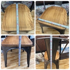 メタルチェア ウッドスタッキングチェア　の画像