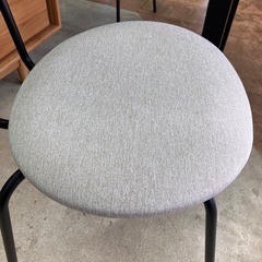 🪑kanademono カナデモノ🪑ダイニングチェア🪑ファブリック🪑ブラック🪑2756の画像