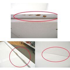 幅140㎝ 大型 キッチンボード ホワイト レンジボード カップボード 食器棚 西岡店の画像