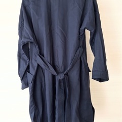 HIROKO  BIS  ネイビー　トレンチコート ウエストリボン付きの画像