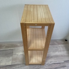 木製 3段ラック／シェルフ　可動棚　収納棚の画像