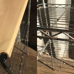 JM20591K)スチールラック＜幅：約45cm 高さ：約90cm 奥行：約30cm＞中古品【取りに来られる方限定】　の画像