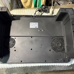 アイリスオーヤマ IHクッキングヒーター 2口 脚付 100V ブラック IHK-W1S-B-の画像