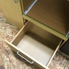 ジャングルジャングル貝塚店　レンジ台　茶色　ブラウン　木　木目　コンセント　棚　引き出し　中古　貝塚市　二色浜の画像