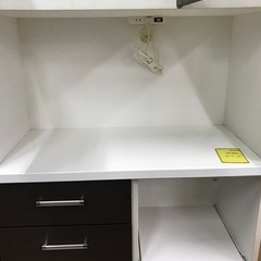 ジャングルジャングル貝塚店　レンジボード　ブラウン　ダークブラウン　磨りガラス　3枚扉　引き出し　コンセント　中古　貝塚市　二色浜の画像