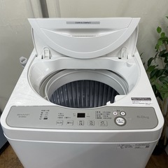 R229 ☀️ ジモティー限定特別価格！2023年製の高年式♪  SHARP 洗濯機（洗濯6.0㎏) ES-GE6GJ ⭐ 動作確認済 ⭐ クリーニング済の画像