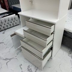 横幅100cm♪スリムなレンジボード ✨他にもキッチン収納あります‼️の画像