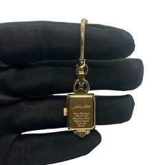 ハミルトン レディース腕時計 ゴールド 角型 クオーツの画像