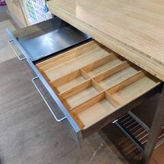 【愛品倶楽部柏店】IKEA イケア 作業台 RIMFORSA ステンレス+天板竹材の画像