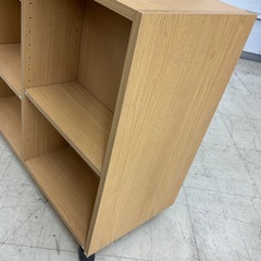 木製本棚 キャスター付き ワゴンラックの画像
