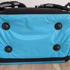 Wolt 配達用バッグ リュック型 大容量 青 ほぼ新品の画像