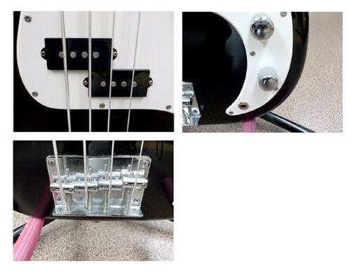 Busker's エレキベース PBタイプ ソフトケース/ストラップ付 ブラック