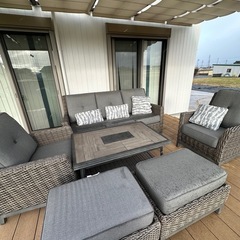 コストコ購入　元値　20万円　ガーデン机ソファセットの画像