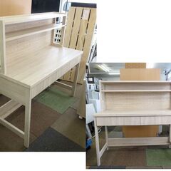  幅120㎝ シンプルデスク 学習机 袖付き ナチュラルカラー デスク シンプル&スマート 札幌 北20条店の画像