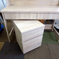  幅120㎝ シンプルデスク 学習机 袖付き ナチュラルカラー デスク シンプル&スマート 札幌 北20条店の画像