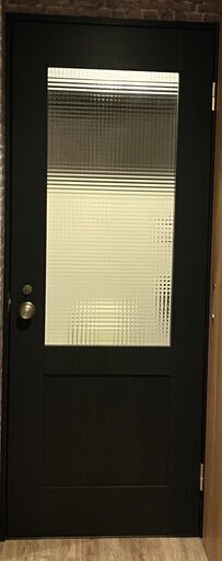 【受渡先決定】(最終値下げ)　ドア 扉 パナソニック ベリティス ブラックオーク色 LH型 チェッカーガラス