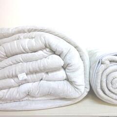 ※取引中/売約済*********** G24-2　未使用/新品　圧縮開放品　こたつ布団 2点セット【対応こたつサイズ：幅105-120×奥行75-90cm】長方形 掛布団 敷布団 中綿2.0kg フランネル こたつ用布団 洗えるの画像