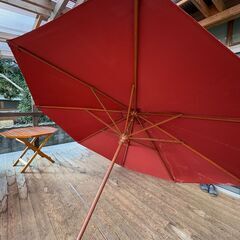 ガーデンテーブル ガーデンパラソル 机 日傘 コーヒーテーブル 屋内&屋外の画像