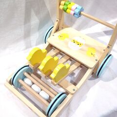 ●●315●手押し車 / 赤ちゃん おもちゃ 玩具 木製 カタカタ ひよこ 幼児の画像