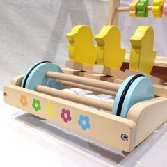 ●●315●手押し車 / 赤ちゃん おもちゃ 玩具 木製 カタカタ ひよこ 幼児の画像