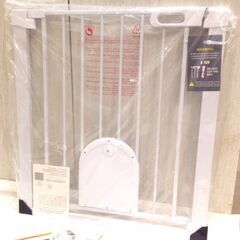 ●●318●未使用●ベビーゲート ホワイト / 取付け幅74～82cm 高さ77cm / 赤ちゃん 用品 家具の画像