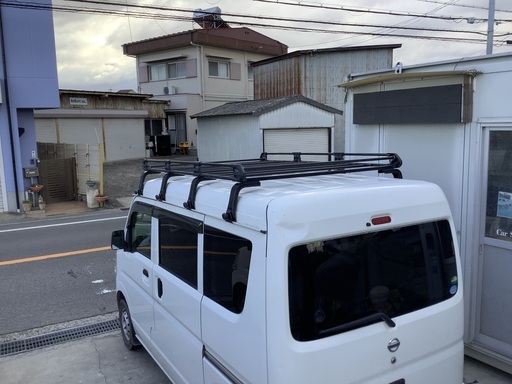 エブリィ　ＮＶ100クリッパー　スクラム　ミニキャブ　DA17 DR17 DG17 DS17 中古ハイルーフ用ルーフキャリア