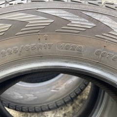 1210-9）0円無料！225/65R17ヨコハマスタッドレス 中古4本セット！アイスガードG075！はめ替えも対応の画像