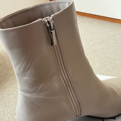 【ships】25.5cm  アイボリー　ヒール5センチ　の画像