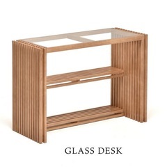 フォレスト ガラスデスク 幅100cmの画像