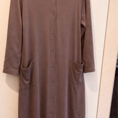 BELLE MAISON ベルメゾン パジャマ マタニティ ワンピース 長袖 ロング丈 ブラウン ほぼ未使用品 L~LLの画像