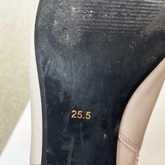 【ships】25.5cm  アイボリー　ヒール5センチ　の画像