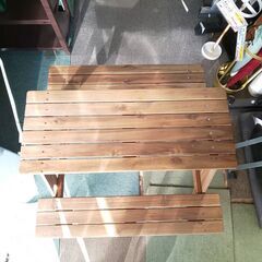 【リサイクルサービス八光】幅89cm【IKEA】子ども用ピクニックテーブル RESÖ/レーソー 木製 ガーデンテーブル の画像