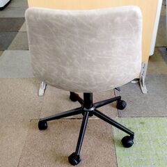 ヴィンテージ調 デザインチェア 合皮 昇降 幅47cm 奥行56.5cm 高さ76～86cm キャスター付き オフィスチェア OAチェア デスクチェア 札幌の画像
