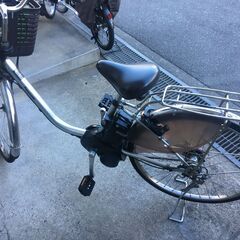 地域限定送料無料　パナソニック　ビビ　DX　16AH　子供乗せ　シルバー　パスウィズ　アシスタ　神戸市　電動自転車の画像