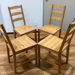 ダイニングチェア〈4脚セット〉【町田市再生家具】252811の画像