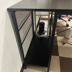 【無料処分】ブラックワークデスク★PC作業に最適の画像