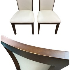 NO.2673【3点セット】ニトリ ダイニングセット CREA 80DT WH / DC ラグーンICハード 引き出し付き テーブル チェア 家具 中古の画像