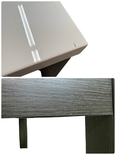 NO.2673【3点セット】ニトリ ダイニングセット CREA 80DT WH / DC ラグーンICハード 引き出し付き テーブル 